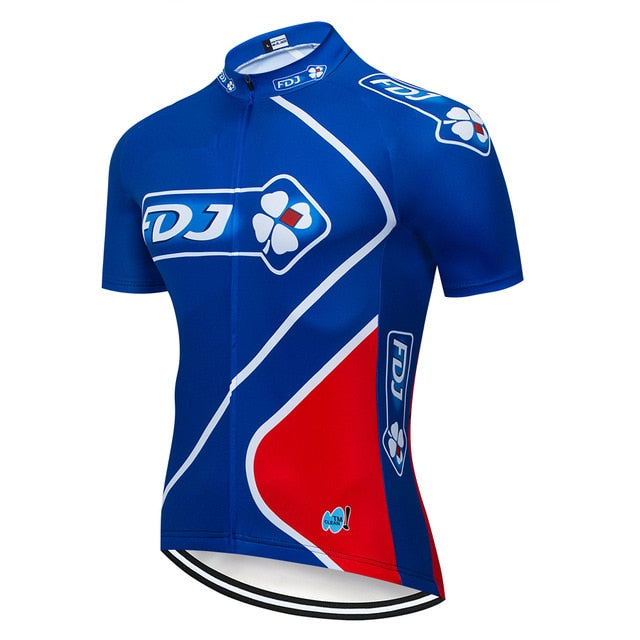 2019 Pro Team FDJ Cycling Jersey 9D Bib Set MTB Uniform Bike Clothing Quick Dry Bicycle Wear Clothes Mens Short Maillot Culotte