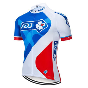 2019 Pro Team FDJ Cycling Jersey 9D Bib Set MTB Uniform Bike Clothing Quick Dry Bicycle Wear Clothes Mens Short Maillot Culotte