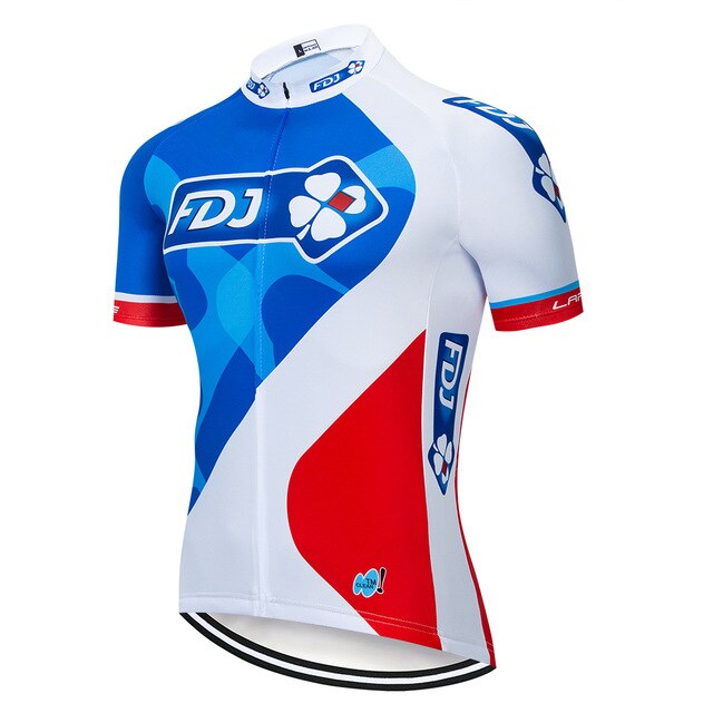 2019 Pro Team FDJ Cycling Jersey 9D Bib Set MTB Uniform Bike Clothing Quick Dry Bicycle Wear Clothes Mens Short Maillot Culotte