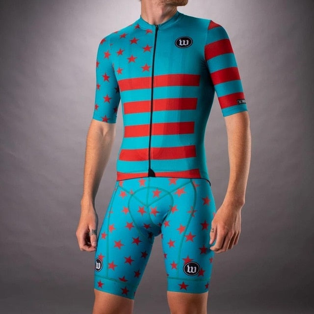 Wattie ink Cycling Set Bicycle Jersey Triathlon Clothing MTB Clothes Bike Uniforme Ropa Ciclismo Hombre Men short sleeve Kits