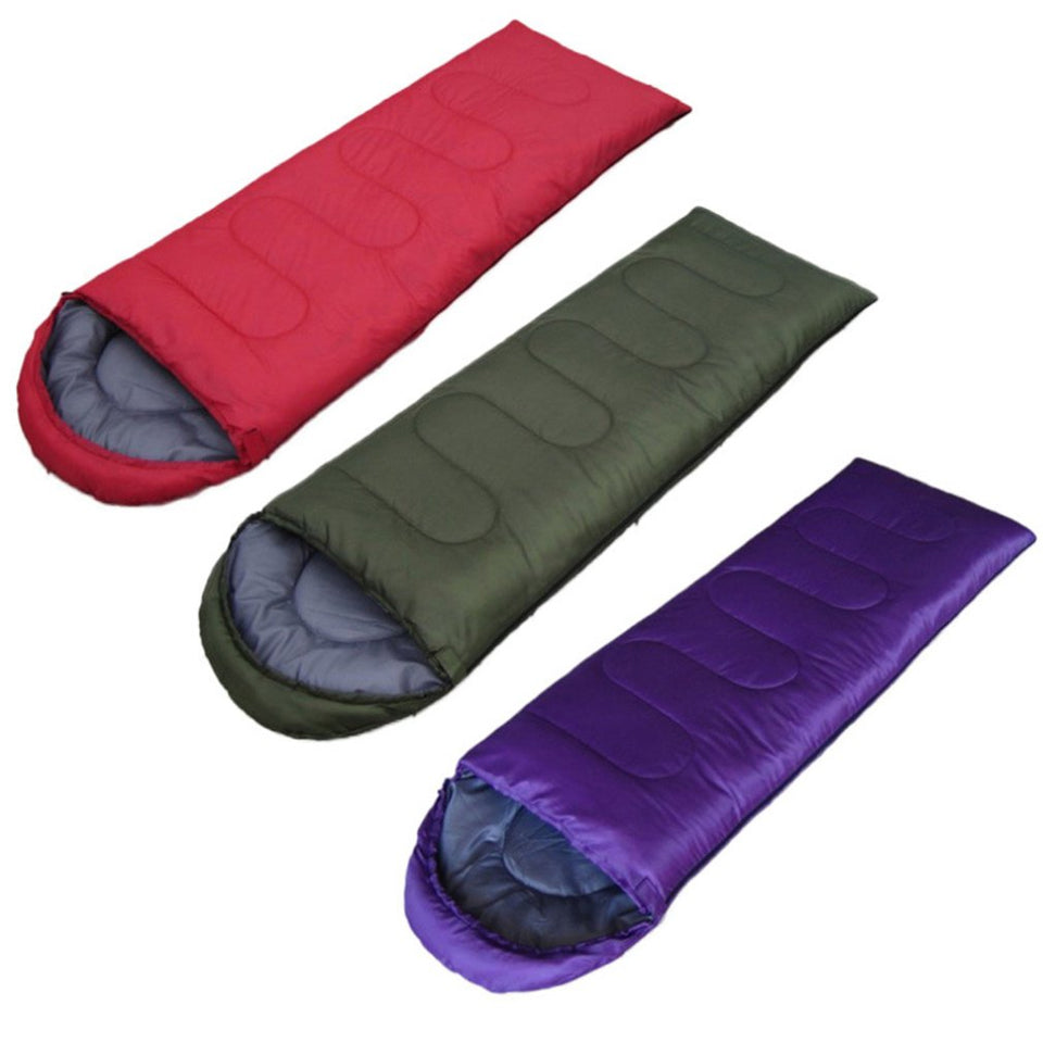 Envelope Outdoor Camping Adult Sleeping Bag Portable Ultra Light Waterproof Travel Hiking Sleeping Bag With Cap