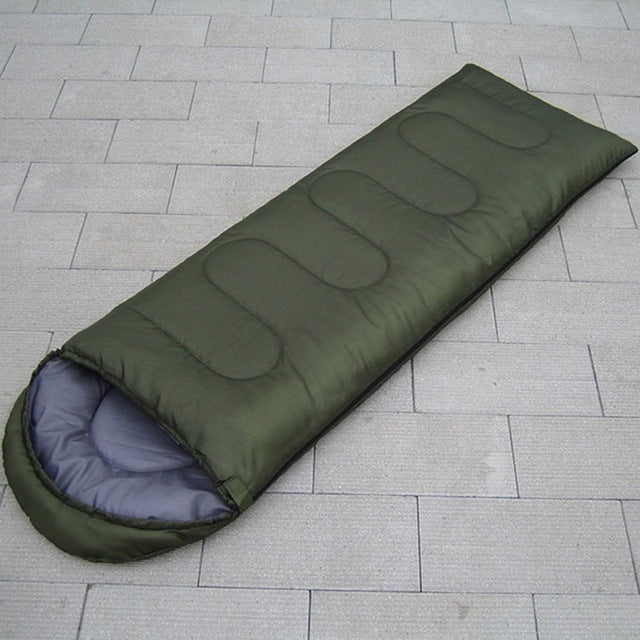 Envelope Outdoor Camping Adult Sleeping Bag Portable Ultra Light Waterproof Travel Hiking Sleeping Bag With Cap