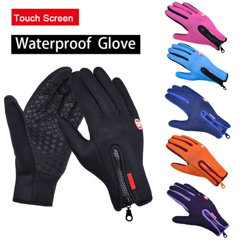 Motocross Gloves for Winter Moto Gloves Touch Screen Windproof Outdoor Sport Gloves Warm Mittens Women Man Anti-slip Waterproof