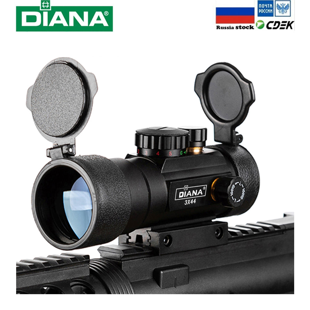1X40 2X40 3X44 Green Red Dot Sight Scope Tactical Optics Riflescope Fit 11/20mm rail Rifle Scopes for Hunting