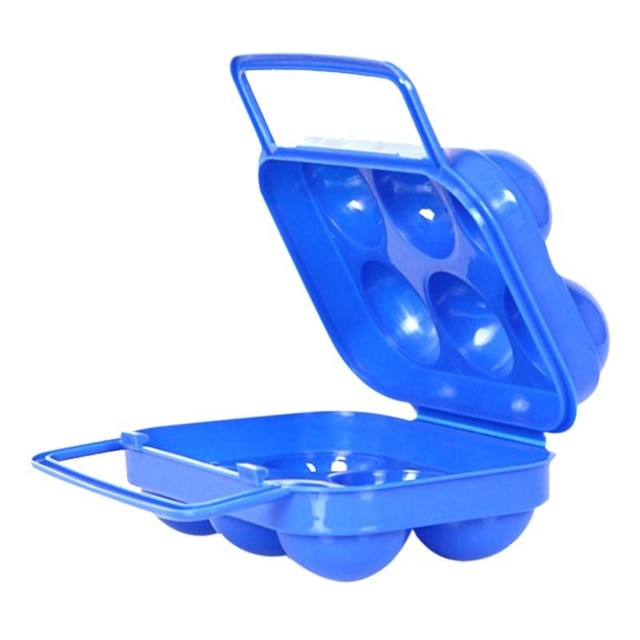 Camping Egg Storage Box 6 / 12 Grid Plastic Egg Tray Shockproof Portable Outdoor Carrying Container For BBQ Camping Accessories