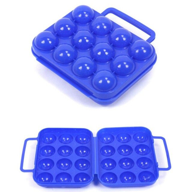 Camping Egg Storage Box 6 / 12 Grid Plastic Egg Tray Shockproof Portable Outdoor Carrying Container For BBQ Camping Accessories