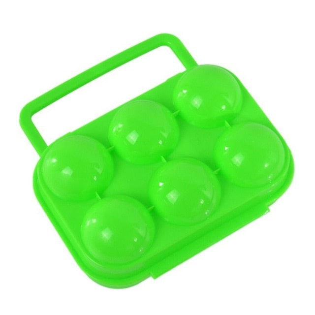 Camping Egg Storage Box 6 / 12 Grid Plastic Egg Tray Shockproof Portable Outdoor Carrying Container For BBQ Camping Accessories