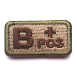 2.6*5CM Outdoor Tactical Military Badge Blood Type Patch Military Blood Type Patch Embroidered Morale