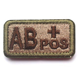 2.6*5CM Outdoor Tactical Military Badge Blood Type Patch Military Blood Type Patch Embroidered Morale