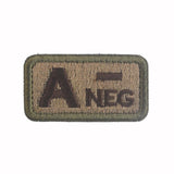 2.6*5CM Outdoor Tactical Military Badge Blood Type Patch Military Blood Type Patch Embroidered Morale