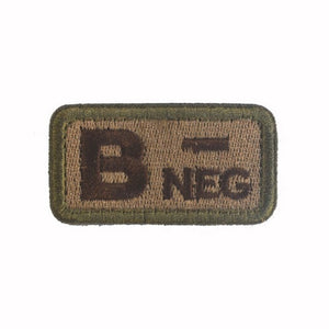 2.6*5CM Outdoor Tactical Military Badge Blood Type Patch Military Blood Type Patch Embroidered Morale