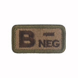 2.6*5CM Outdoor Tactical Military Badge Blood Type Patch Military Blood Type Patch Embroidered Morale
