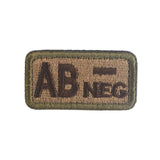2.6*5CM Outdoor Tactical Military Badge Blood Type Patch Military Blood Type Patch Embroidered Morale