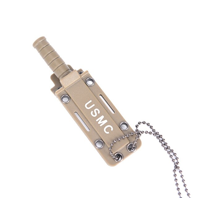 Outdoor Hunt Survive Hike Pocket Self Defense Box Letter Package Open Opener Portable Mini Necklace Blade Fruit Knife Camp
