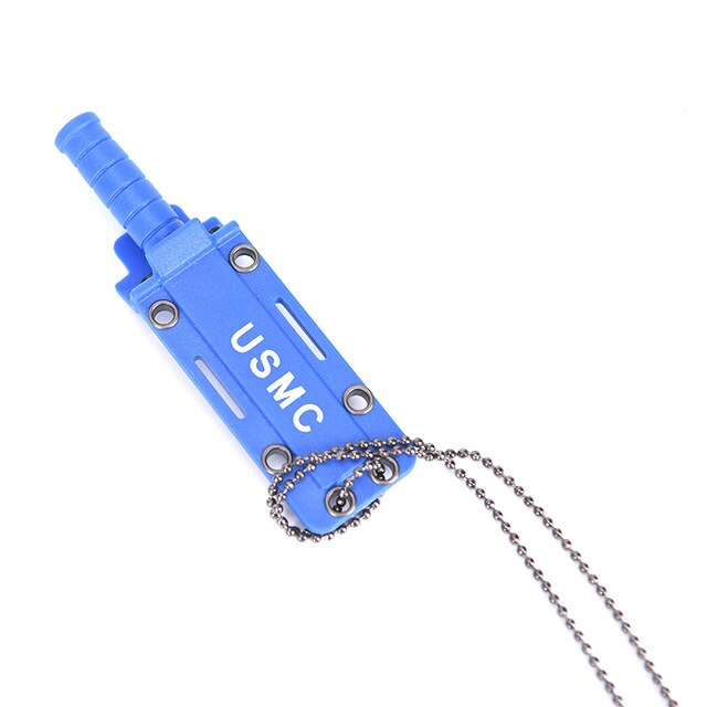 Outdoor Hunt Survive Hike Pocket Self Defense Box Letter Package Open Opener Portable Mini Necklace Blade Fruit Knife Camp