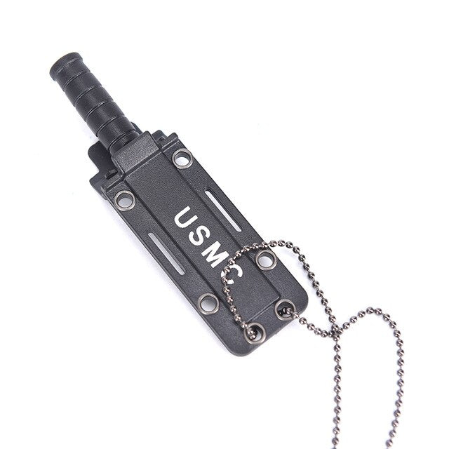 Outdoor Hunt Survive Hike Pocket Self Defense Box Letter Package Open Opener Portable Mini Necklace Blade Fruit Knife Camp