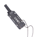 Outdoor Hunt Survive Hike Pocket Self Defense Box Letter Package Open Opener Portable Mini Necklace Blade Fruit Knife Camp