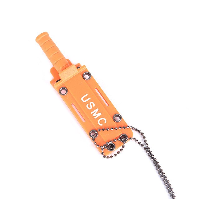 Outdoor Hunt Survive Hike Pocket Self Defense Box Letter Package Open Opener Portable Mini Necklace Blade Fruit Knife Camp