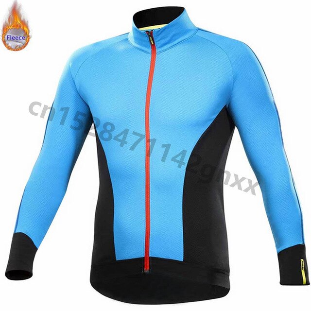 2019 New MAVIC Pro Team Winter Thermal Fleece Cycling Jersey Men Long Sleeve Set Outdoor Sport MTB Bike Clothing Ropa Ciclismo