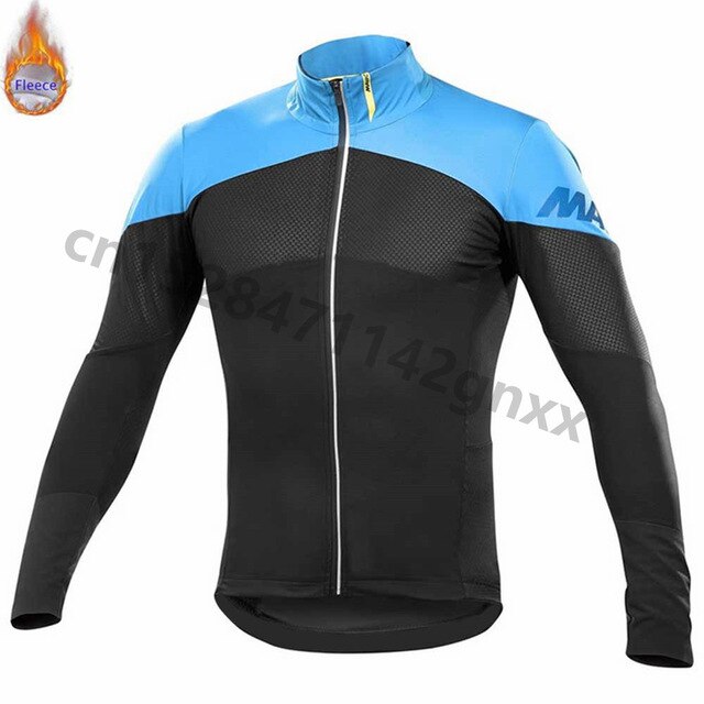 2019 New MAVIC Pro Team Winter Thermal Fleece Cycling Jersey Men Long Sleeve Set Outdoor Sport MTB Bike Clothing Ropa Ciclismo