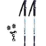 2Pcs/lot Anti Shock Nordic Walking Sticks Telescopic Trekking Hiking Poles Ultralight Walking Canes With Rubber Tips Protectors