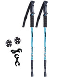 2Pcs/lot Anti Shock Nordic Walking Sticks Telescopic Trekking Hiking Poles Ultralight Walking Canes With Rubber Tips Protectors