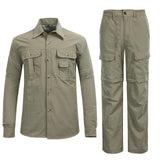 Hot Camping Climbing Fishing Clothing Suit Men Lightweight Trekking Anti-uv Sunscreen Quick Dry Hiking Outdoor Shirt Pants Sets