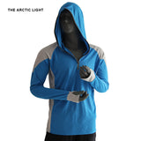 THE ARCTIC LIGHT Shirts Fishing Clothing Breathable Shirt Hiking Running Men Quick Drying UV Protection Long Sleeve Hooded