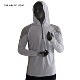 THE ARCTIC LIGHT Shirts Fishing Clothing Breathable Shirt Hiking Running Men Quick Drying UV Protection Long Sleeve Hooded
