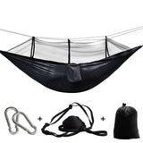 Outdoor Camping Parachute Hammock Mosquito Net Flyknit Double Leisure Sleeping Hanging Chair Tent Travel Survival Army Green