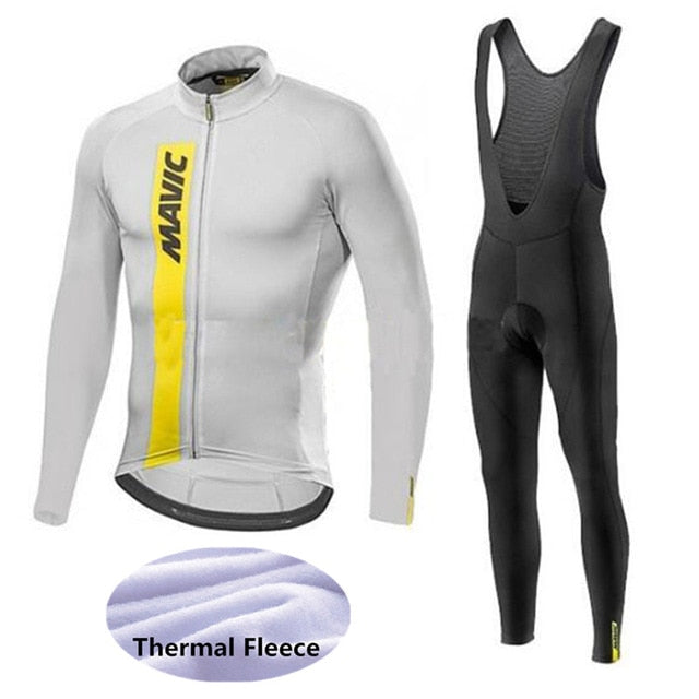 2018 Long Sleeve Ropa Ciclismo Invierno Cycling Jerseys / Winter Thermal Fleece MTB Bicycle Clothing Mavic Bike Clothes