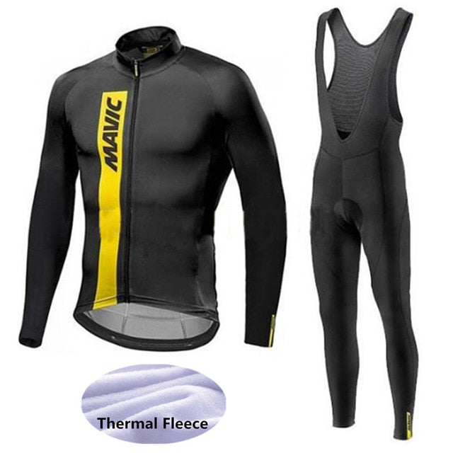2018 Long Sleeve Ropa Ciclismo Invierno Cycling Jerseys / Winter Thermal Fleece MTB Bicycle Clothing Mavic Bike Clothes