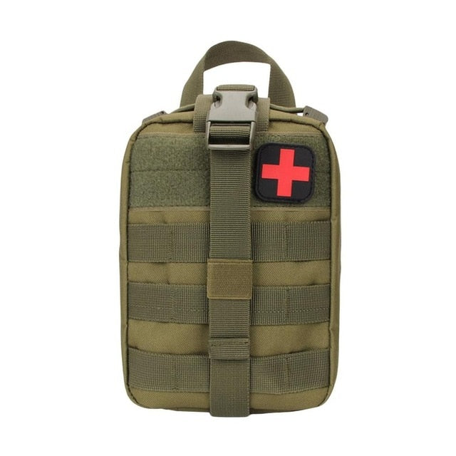 Outdoor Water First Aid Kits Travel Oxford Cloth Tactical Waist Pack Camping Climbing Bag Black Emergency Case