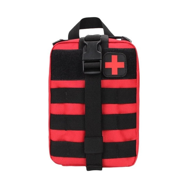 Outdoor Water First Aid Kits Travel Oxford Cloth Tactical Waist Pack Camping Climbing Bag Black Emergency Case