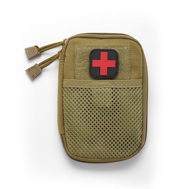 Portable Military First Aid Kit Empty Bag Bug Out Bag Water Resistant For Hiking Travel Home Car Emergency Treatment
