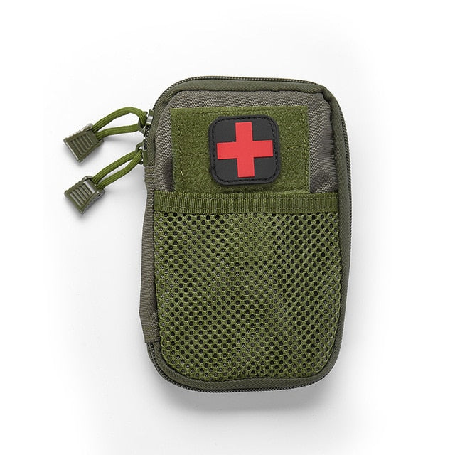 Portable Military First Aid Kit Empty Bag Bug Out Bag Water Resistant For Hiking Travel Home Car Emergency Treatment