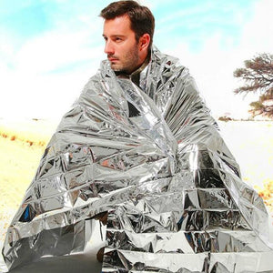 210cm x140 CM Outdoor camping equipment Emergency Blankets Cold-proof Waterproof Blanket Tent Survival Rescue Camping Shelter