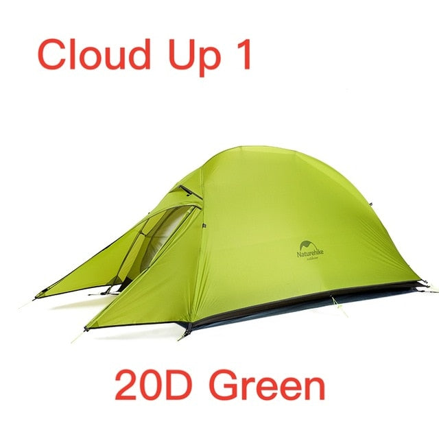 Naturehike Cloud Up Series Ultralight Camping Tent Waterproof Outdoor Hiking Tent 20D Nylon Backpacking Tent With Free Mat