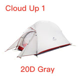 Naturehike Cloud Up Series Ultralight Camping Tent Waterproof Outdoor Hiking Tent 20D Nylon Backpacking Tent With Free Mat