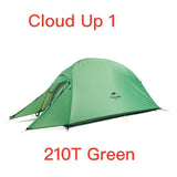 Naturehike Cloud Up Series Ultralight Camping Tent Waterproof Outdoor Hiking Tent 20D Nylon Backpacking Tent With Free Mat