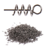 50PCS or 100PCS/lot Fishing Hook Soft Bait Spring Centering Pins Fixed Latch Needle Spring Twist Crank Lock For Soft Lure Latch