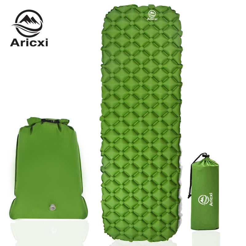 ONLY 450g Outdoor Inflatable Cushion Sleeping Bag Mat Fast Filling Air Moistureproof Camping Mat Sleeping Pad
