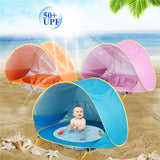 Baby Beach Tent Uv-protecting Sunshelter Children Toys Small House Waterproof Pop Up Awning Tent Portable Ball Pool Kids Tents